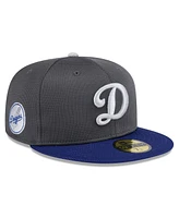 New Era Men's Gray/Royal Los Angeles Dodgers 2025 Batting Practice 59FIFTY Fitted Hat