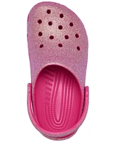 Crocs Little Girls Classic Glitter Clogs from Finish Line