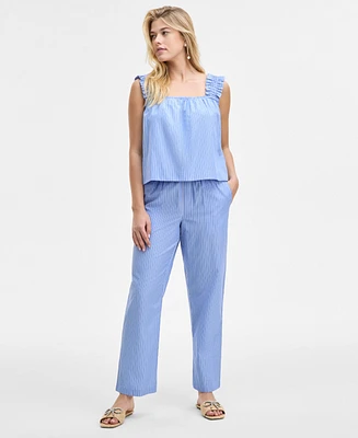 On 34th Women's Classic Stripe Pull-On Pants, Exclusively at Macy's