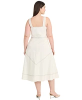 Maggy London Plus Cotton Midi Dress