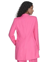Calvin Klein Women's Open-Front Linen-Blend Blazer