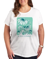 Hybrid Apparel Trendy Plus Thrive Kindness Graphic Crew Neck T-Shirt