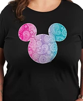 Hybrid Apparel Trendy Plus Disney Mickey Head Fill Graphic Crew Neck T-Shirt