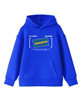 Blockbuster Boys Be Kind, Rewind, Comfort Food Adult Royal Blue Hoodie-xl