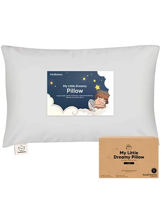 Jumbo Toddler Pillow with Pillowcase, 14X20 Soft Organic Pillows for Sleeping, Kids Travel