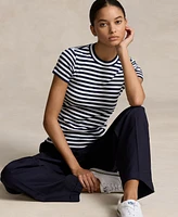 Polo Ralph Lauren Women's Striped Ribbed Cotton Crewneck Tee