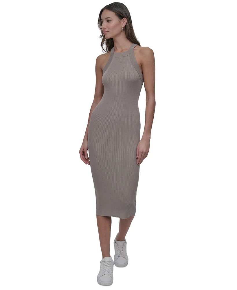 Dkny Jeans Women's Ribbed Knit Sleeveless Bodycon Dress - Kxr