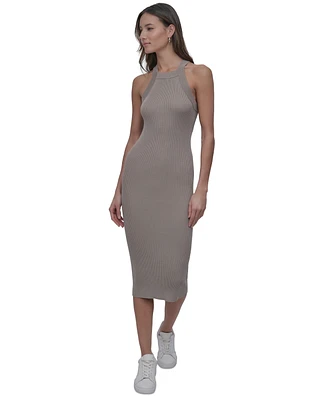 Dkny Jeans Women's Ribbed Knit Sleeveless Bodycon Dress - Kxr