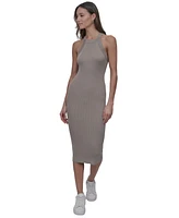 Dkny Jeans Women's Ribbed Knit Sleeveless Bodycon Dress - Kxr