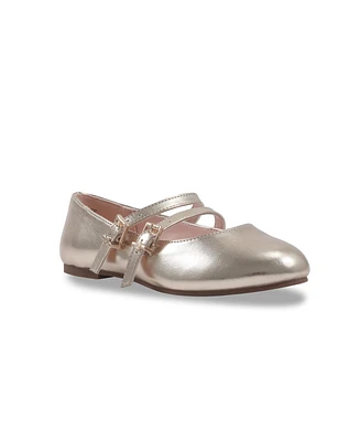 Jessica Simpson Toddler and Big Girls Amy Double strap Ballet Flat