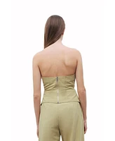 Nocturne Women's Almond-Accented Crop Top