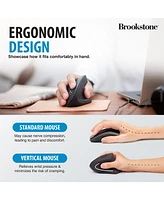 Brookstone Comfort Curve Ergonomic Wireless Bluetooth Mouse