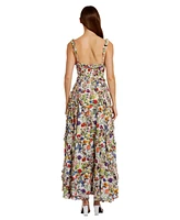 Mac Duggal Women's Ruffle Floral Sweetheart Neck Gown