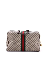 Pre-Owned Balenciaga Medium x Gucci The Hacker Project Duffle Bag Graffiti Bb Coated Canvas