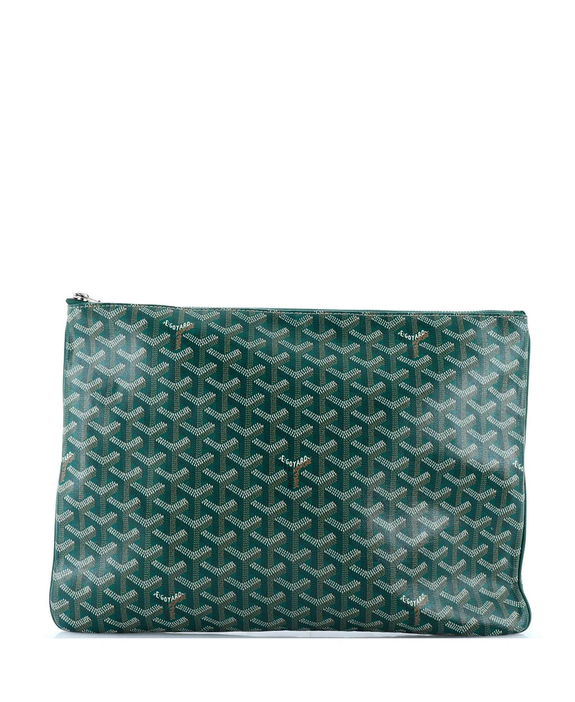Pre-Owned Goyard Gm Senat Zip Pouch Coated Canvas