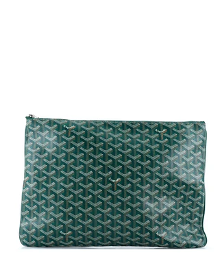 Pre-Owned Goyard Gm Senat Zip Pouch Coated Canvas