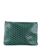 Pre-Owned Goyard Gm Senat Zip Pouch Coated Canvas