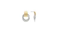 Rivka Friedman Mixed Metal Front Facing Hoop Earring