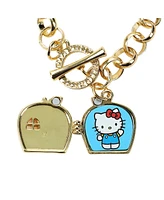 Hello Kitty Apple House Gold Locket Bracelet