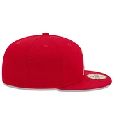 New Era Men's Red Los Angeles Angels 2025 Mlb Clubhouse 59FIFTY Fitted Hat