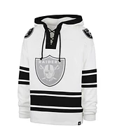 '47 Brand Men's White Las Vegas Raiders After Image Superior Lacer with Hood