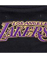 Pro Standard Women's Black Los Angeles Lakers Area Code Cropped Pullover Sweatshirt