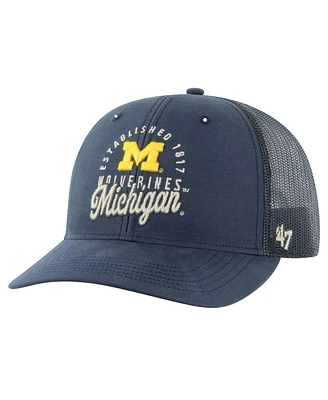 '47 Brand Men's Navy Michigan Wolverines Pitstop Trucker Adjustable Hat