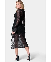 Bebe Women's Slit Lace Dress