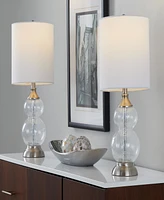 LumiSource Belle 20" Glass Accent Lamp, Set of 2