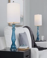 LumiSource Bishop 25" Glass Table Lamp, Set of 2