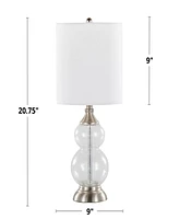 LumiSource Belle 20" Glass Accent Lamp, Set of 2