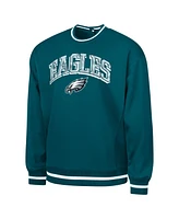 G-iii Sports by Carl Banks Men's Midnight Green Philadelphia Eagles Adaptive Blocker Fleece Pullover Sweatshirt