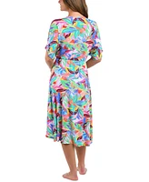 La Blanca Women's Tropi-Flage Jersey Twist Dress Cover-Up