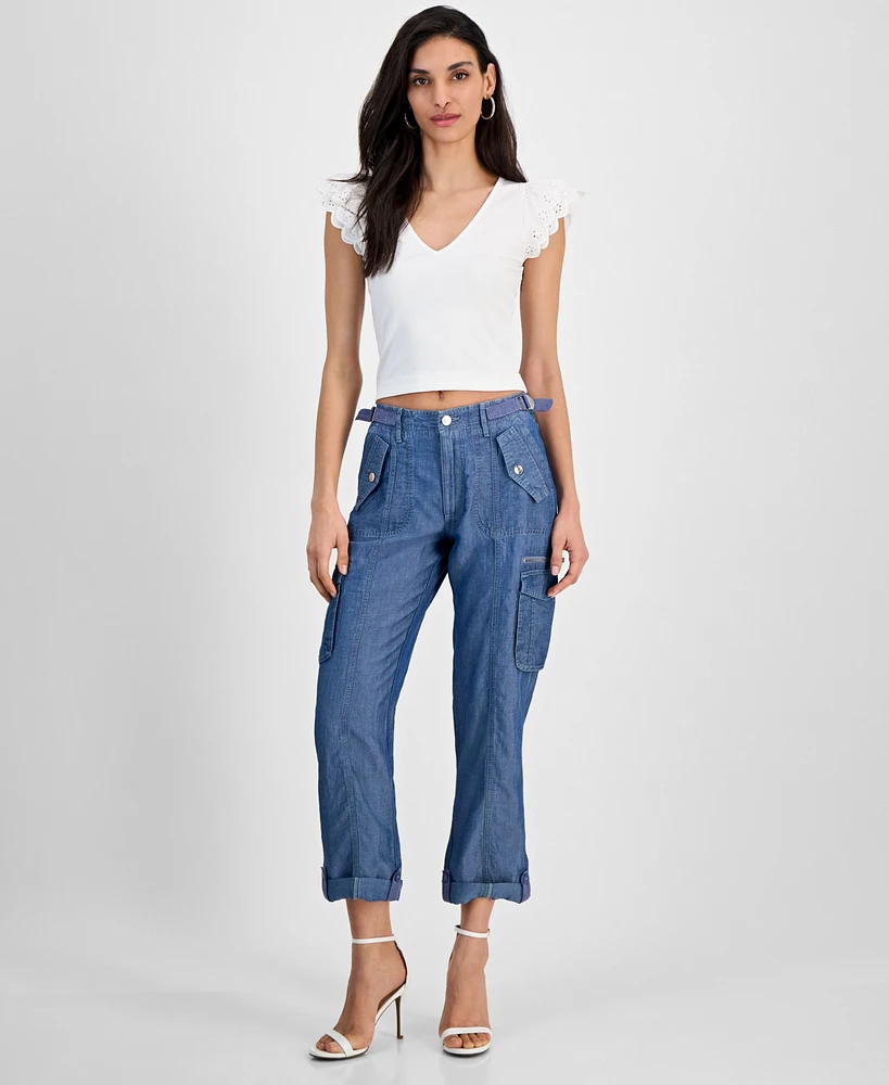 Guess Women's Nessi Cargo Jeans
