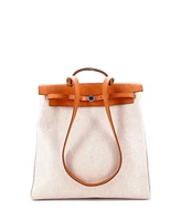 Pre-Owned Hermes Mm Herbag Toile and Leather