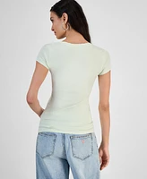 Guess Women's Triangle Ombre R3 Logo T-Shirt