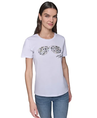 Karl Lagerfeld Paris Women's Embellished Sunglasses Tee
