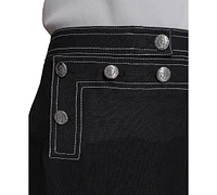 Karl Lagerfeld Paris Women's Linen-Blend A-Line Skirt