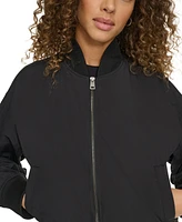Levi's Women's Relaxed Zip-Front Ribbed-Hem Bomber Jacket