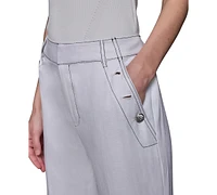 Karl Lagerfeld Paris Women's Linen-Blend Wide-Leg Sailor Pants