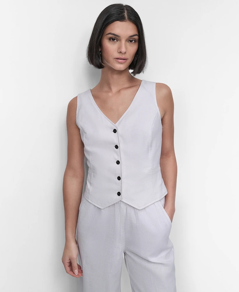 Dkny Women's Button-Front Vest