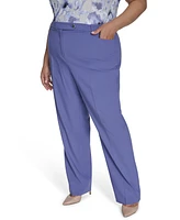 Calvin Klein Plus Lux Modern Fit Wide-Leg Pants