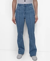 Dkny Women's Seam-Front Kick-Flare Jeans