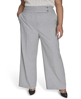 Calvin Klein Plus High Rise Wide-Leg Pants