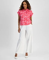 I.n.c. International Concepts Petite Cap-Sleeve Top, Exclusively at Macy's
