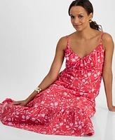 I.n.c. International Concepts Petite Sleeveless Tiered Maxi Dress, Exclusively at Macy's