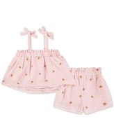 Levi's Baby Girls Cotton Tie-Detail Tank Top & Shorts, 2 Piece Set