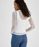 I.n.c. International Concepts Petite Overlay Top, Exclusively at Macy's