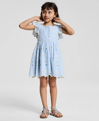 Rare Editions Toddler and Little Girls Enlarged Flora Eyelet Dress
