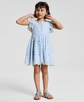 Rare Editions Toddler and Little Girls Enlarged Flora Eyelet Dress